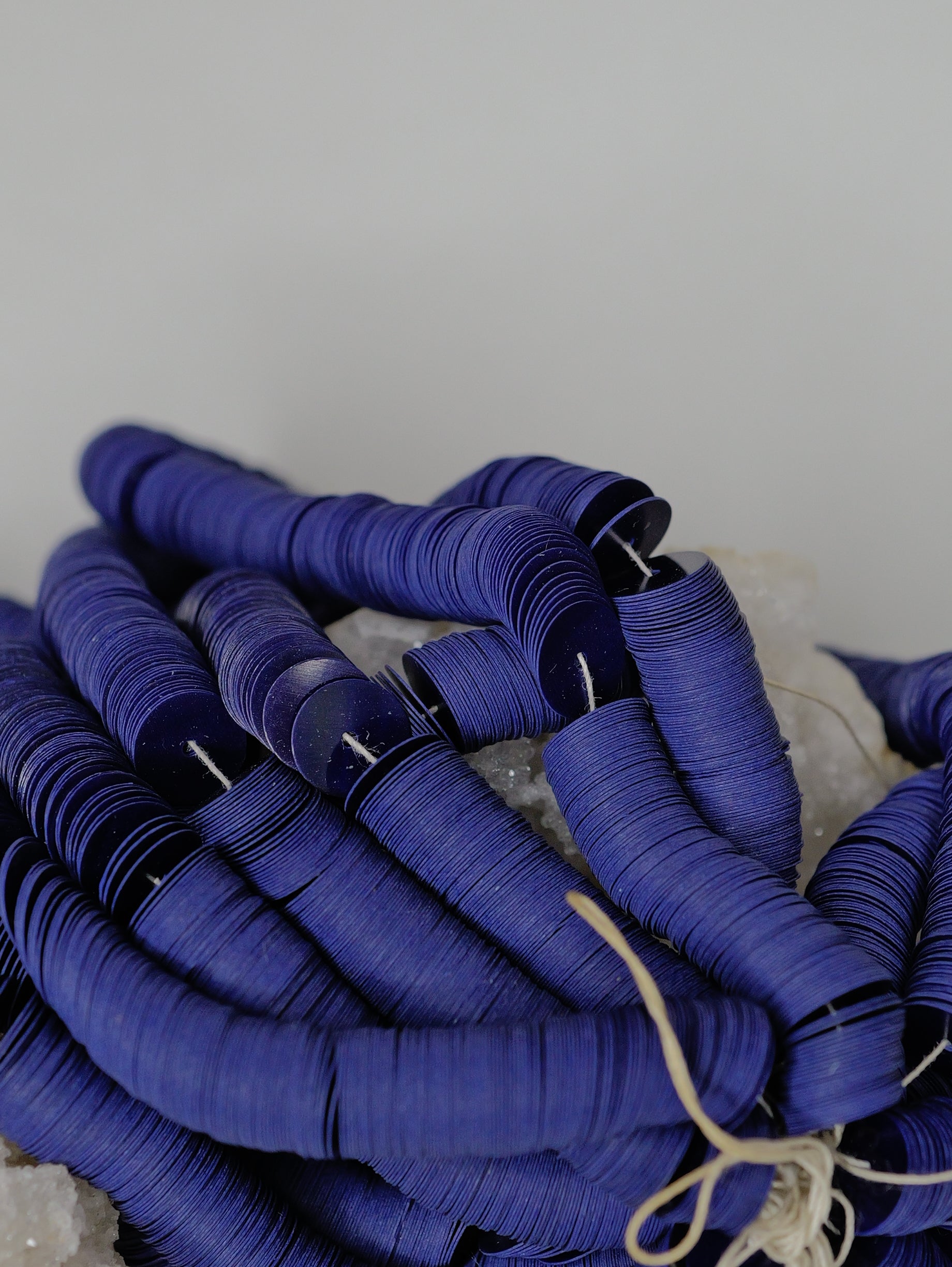 8mm Midnight Blue Sequins - Norman Hartnell Archive