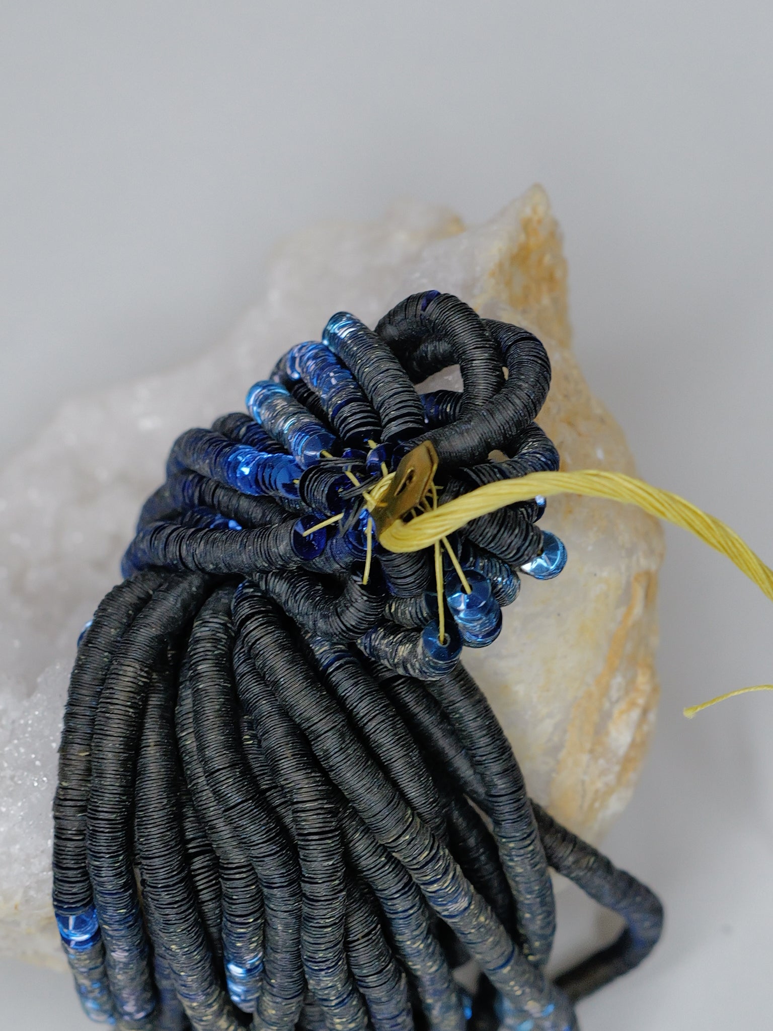 4mm Aqua Blue Metallic Cuvettes - Norman Hartnell Archive