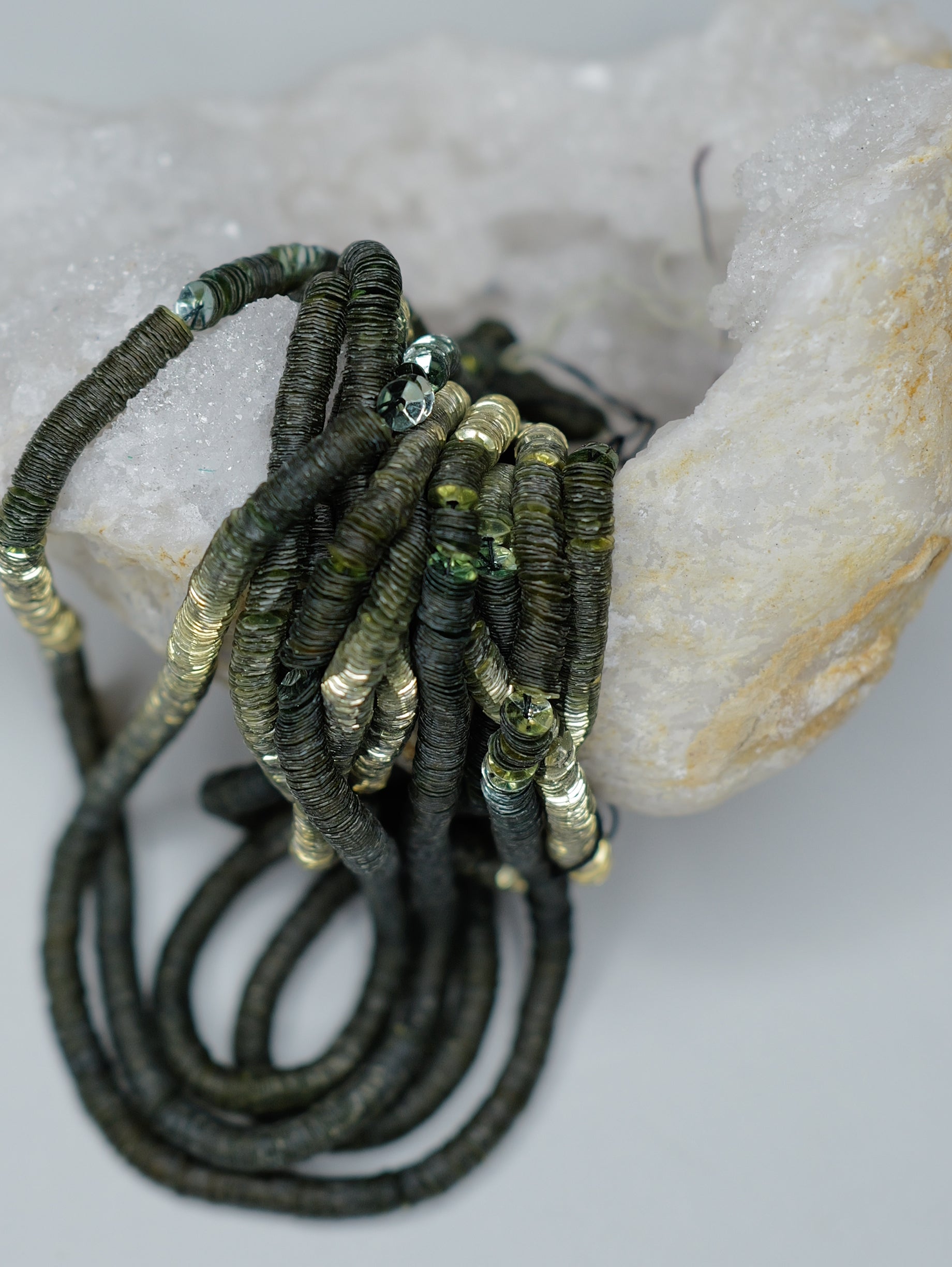 4mm Green Metallic Cuvettes - Norman Hartnell Archive