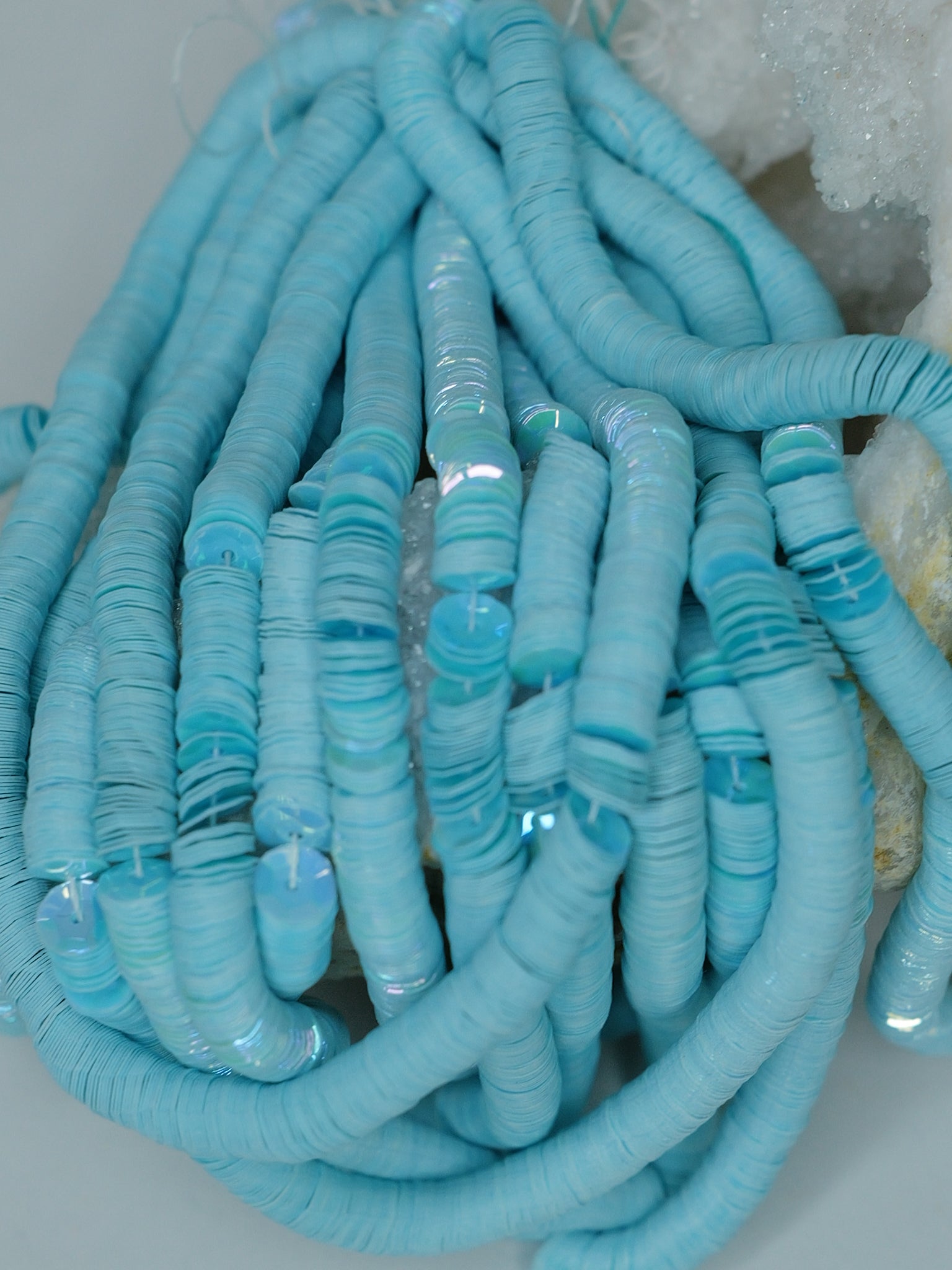 5mm Aqua Blue Iris Cuvettes - Norman Hartnell Archive