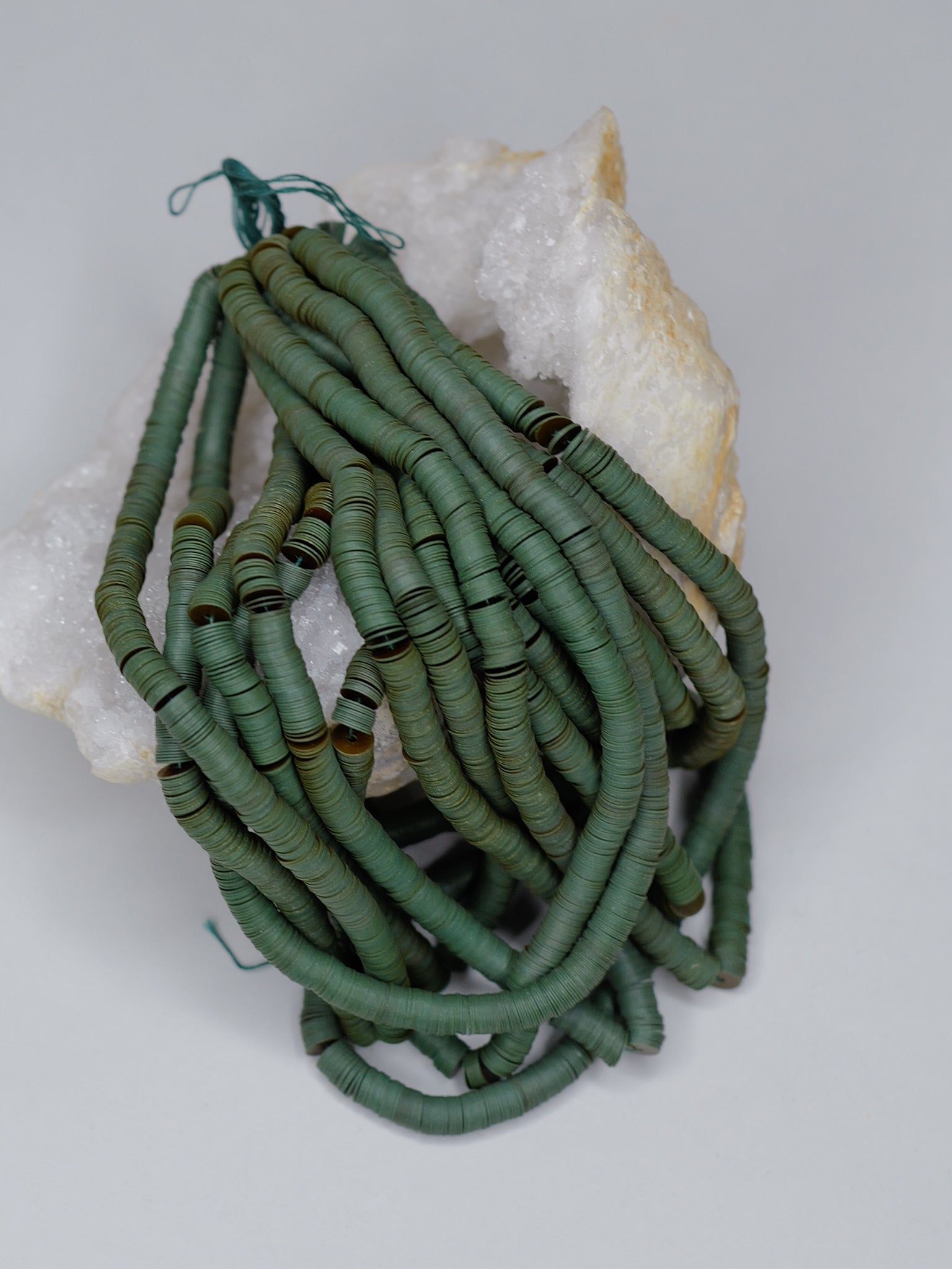 5mm Khaki Green Sequins - Norman Hartnell Archive