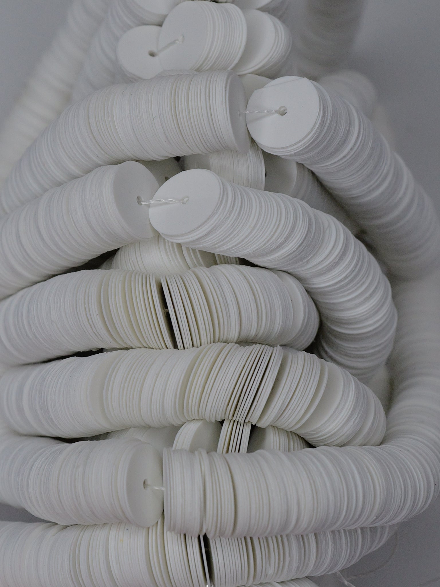 8mm White Porcelain Sequins