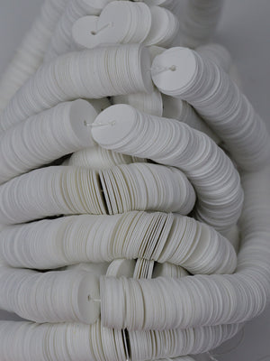 8mm White Porcelain Sequins