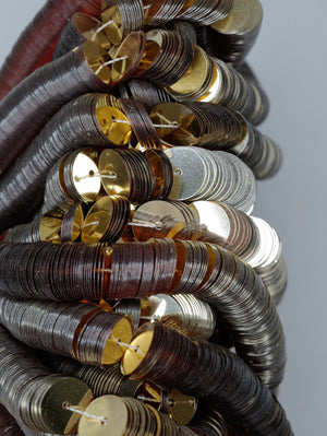 8mm Light Gold Metallic Sequins