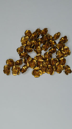Copper Metallic Flower 2cm
