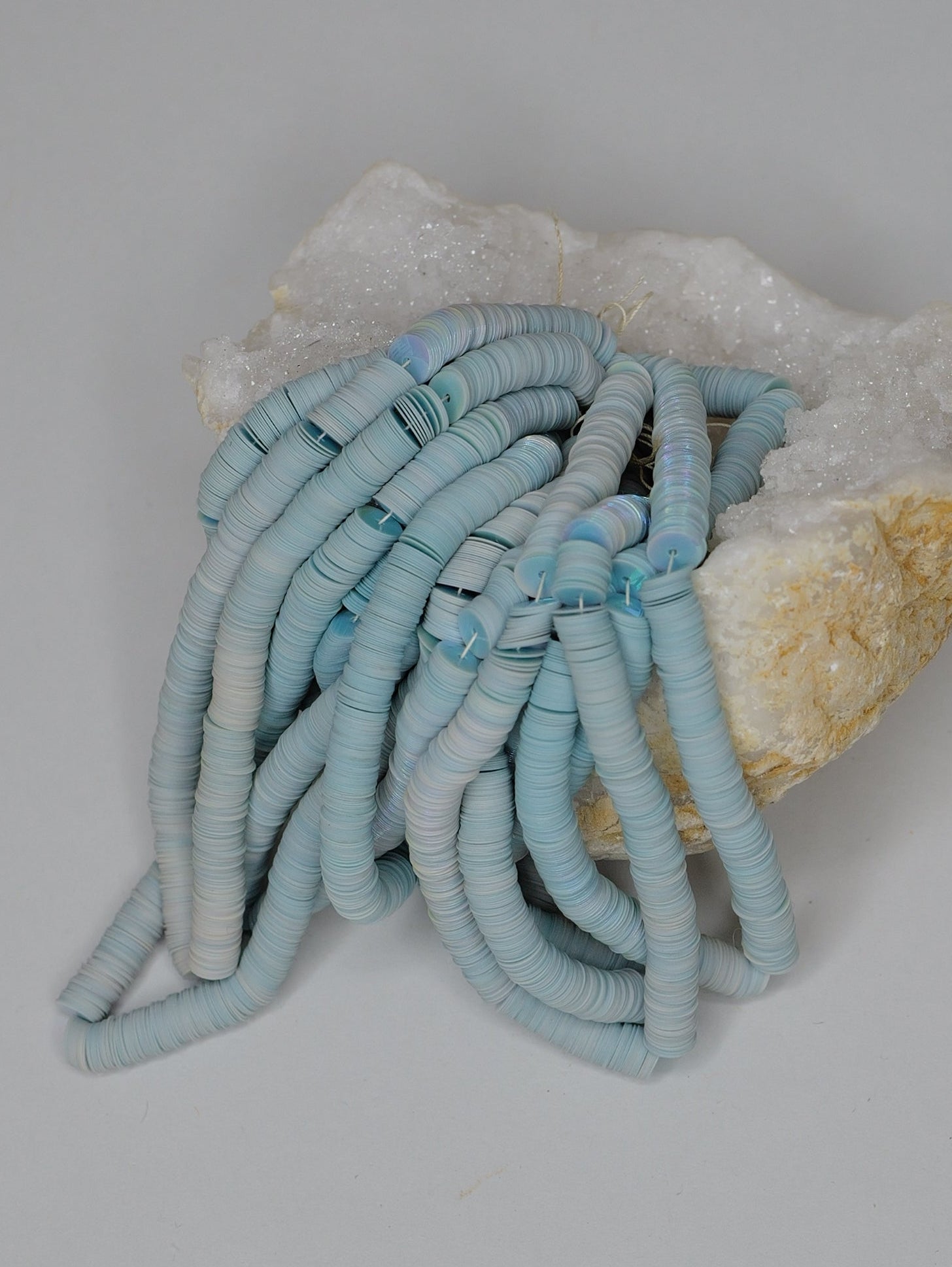 6mm Powder Blue Iris Sequins - Norman Hartnell Archive
